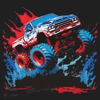 Monster Truck Red White And Blue Usa  Tumbler thumb 3