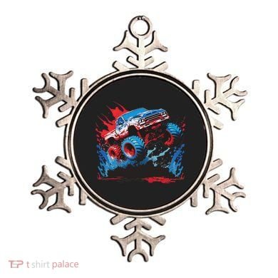 Monster Truck Red White And Blue Usa  Ornament