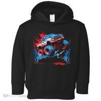 Monster Truck Red White And Blue Usa  Toddler Hoodie thumb 0