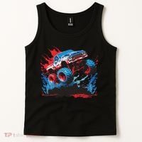 Monster Truck Red White And Blue Usa  Tank Top thumb 2