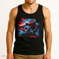 Monster Truck Red White And Blue Usa  Tank Top thumb 3