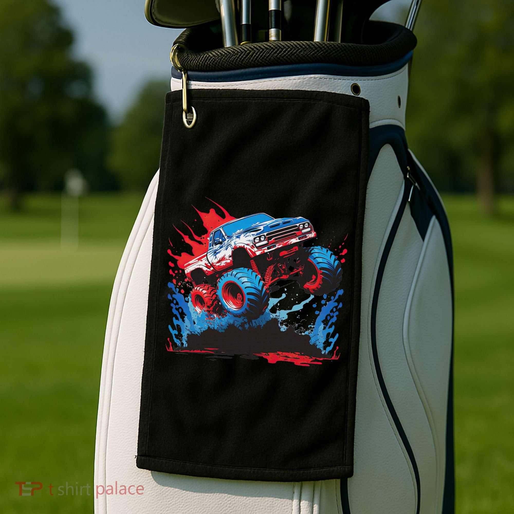 Monster Truck Red White And Blue Usa  Golf Towel