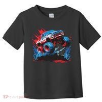 Monster Truck Red White And Blue Usa  Toddler T-Shirt thumb 0