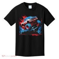 Monster Truck Red White And Blue Usa  Kids T-Shirt thumb 0