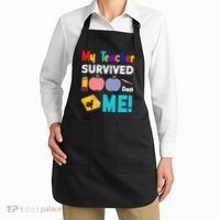 My Teacher Survived 100 Days Of Me Apron thumb 2
