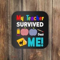 My Teacher Survived 100 Days Of Me Coaster thumb 0