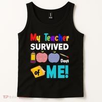 My Teacher Survived 100 Days Of Me Tank Top thumb 2