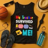 My Teacher Survived 100 Days Of Me Tank Top thumb 4