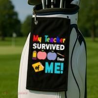 My Teacher Survived 100 Days Of Me Golf Towel thumb 2
