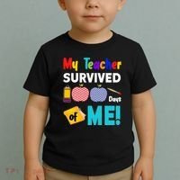 My Teacher Survived 100 Days Of Me Toddler T-Shirt thumb 2
