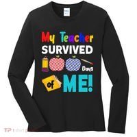 My Teacher Survived 100 Days Of Me Women's Long Sleeve Shirt thumb 0