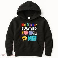 My Teacher Survived 100 Days Of Me Kids Hoodie thumb 0