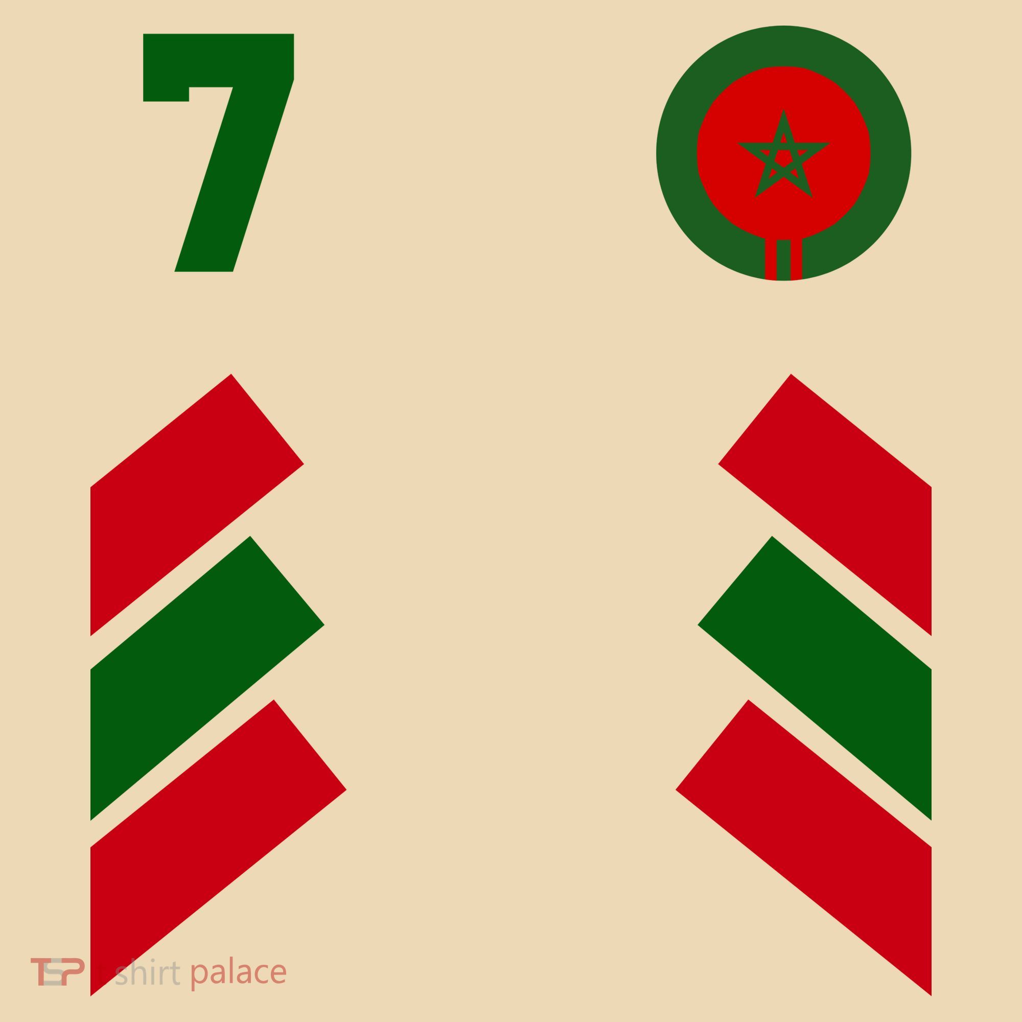 Morocco Team Sport Number 7 Tote Bag