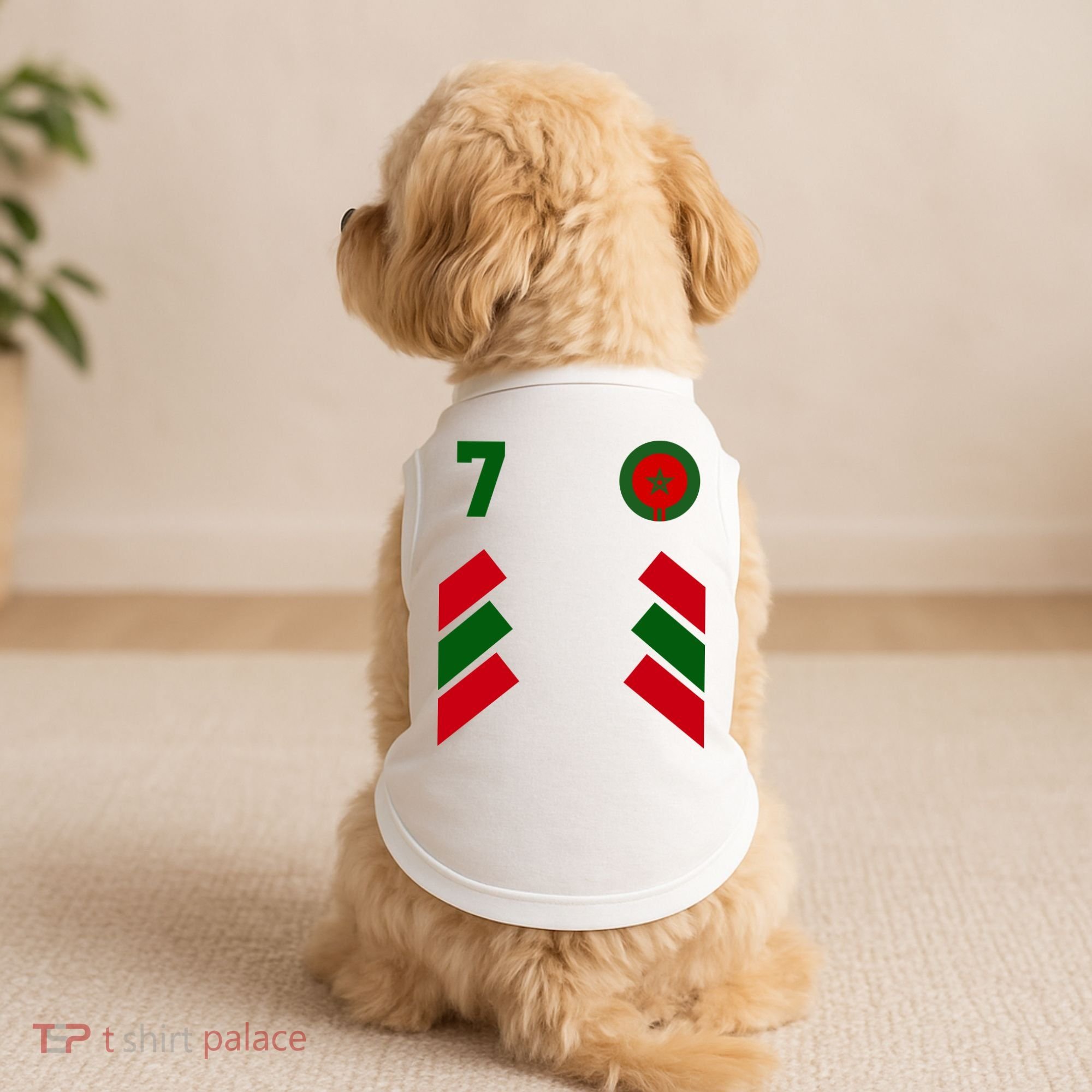 Morocco Team Sport Number 7 Doggie Tank