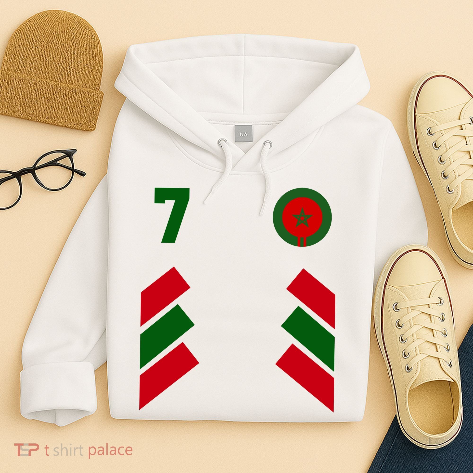 Morocco Team Sport Number 7 Hoodie