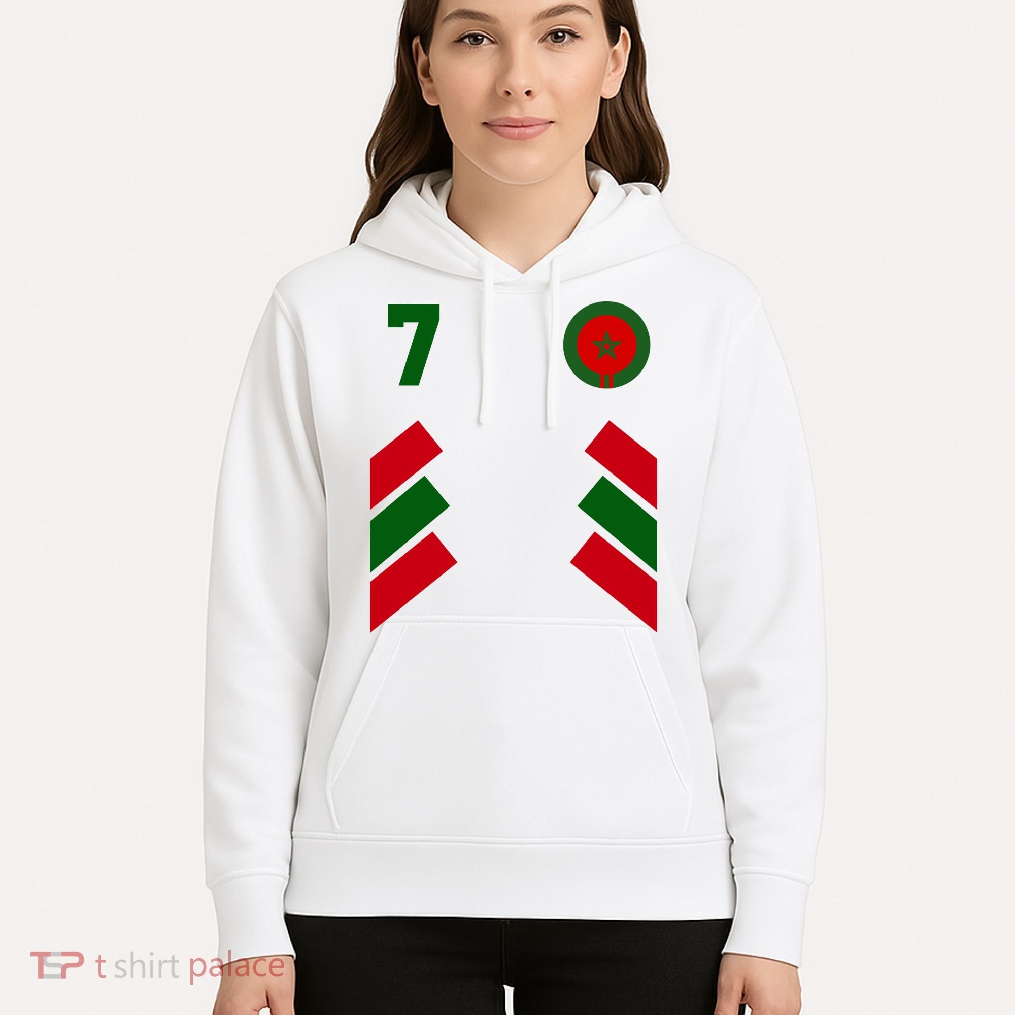 Morocco Team Sport Number 7 Hoodie