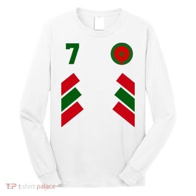 Morocco Team Sport Number 7 Long Sleeve Shirt