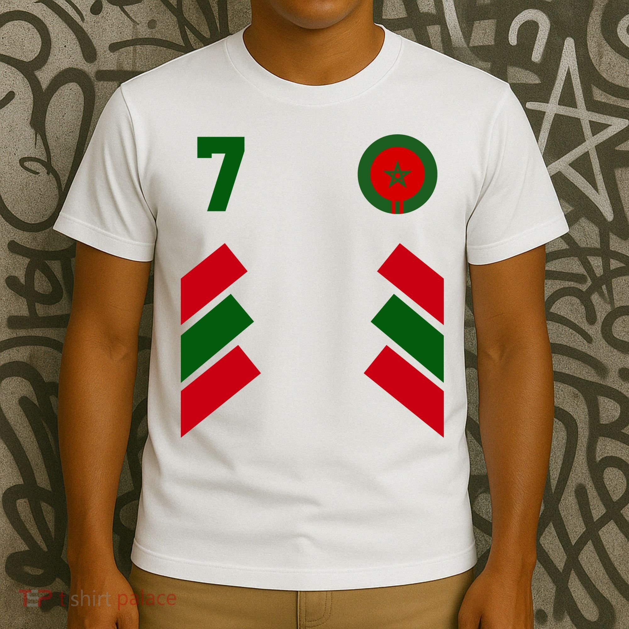 Morocco Team Sport Number 7 T-Shirt