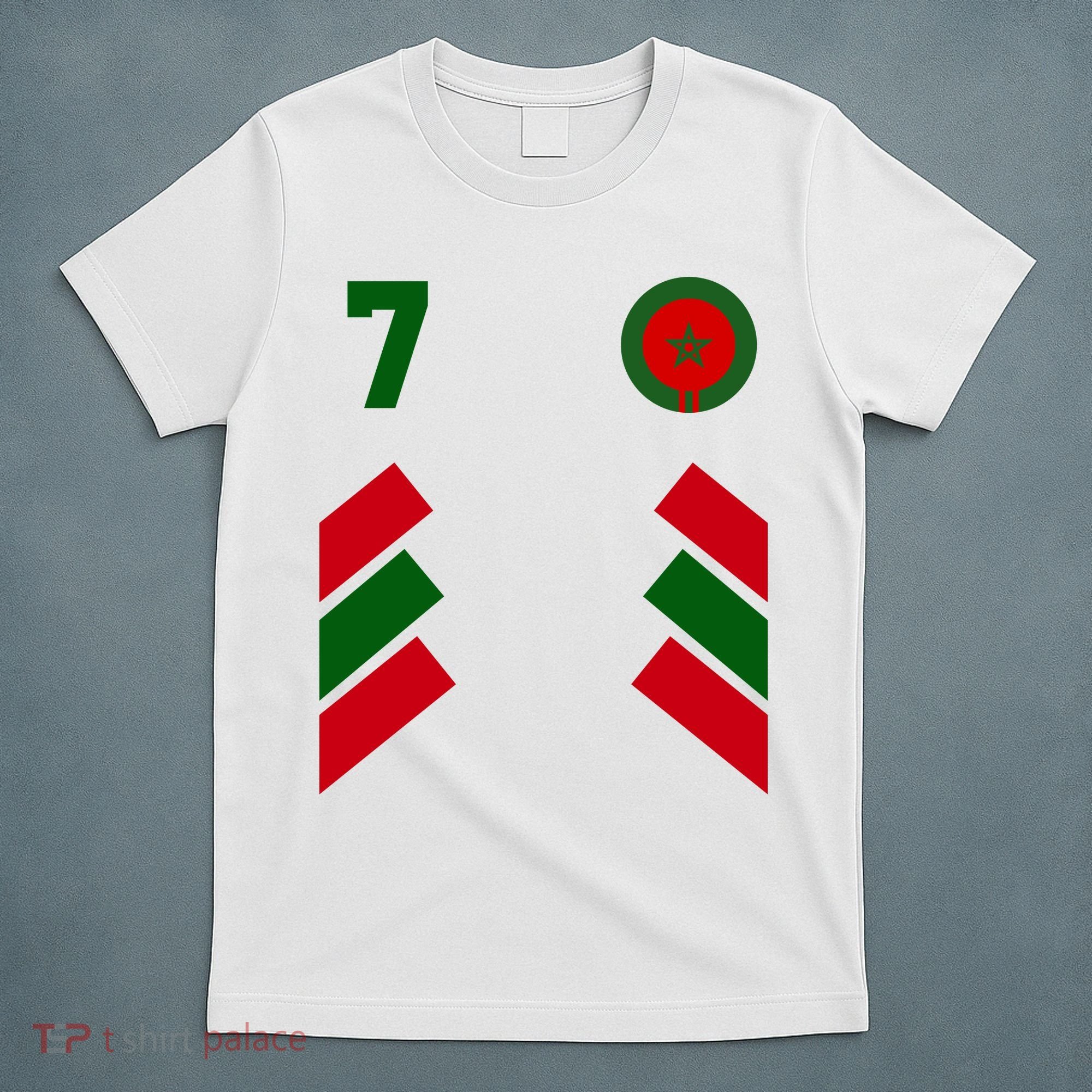 Morocco Team Sport Number 7 T-Shirt
