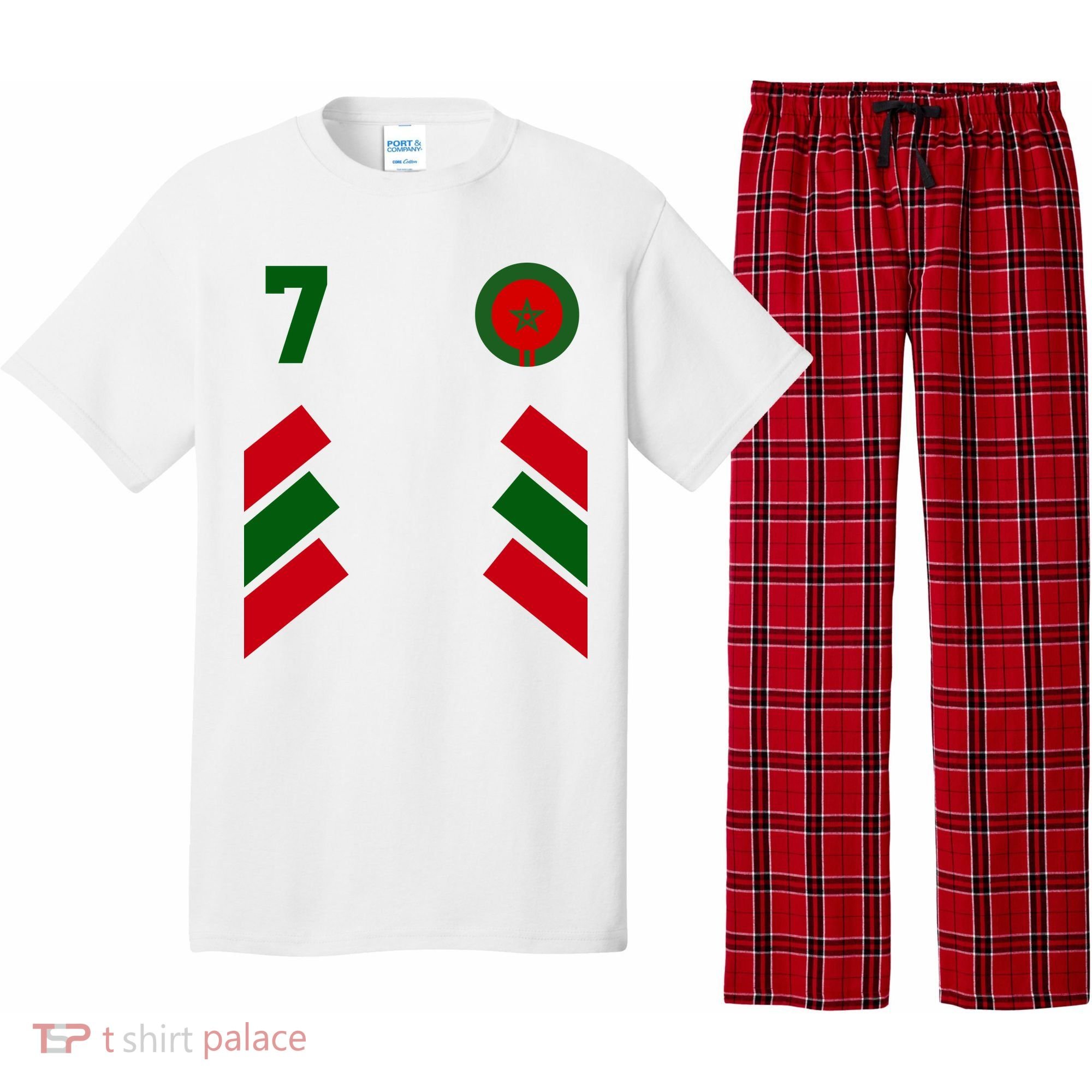 Morocco Team Sport Number 7 Pajama Set