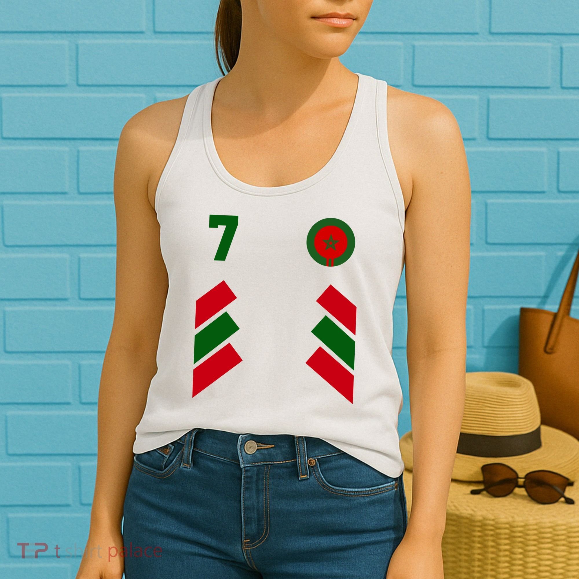 Morocco Team Sport Number 7 Women's Tank Top