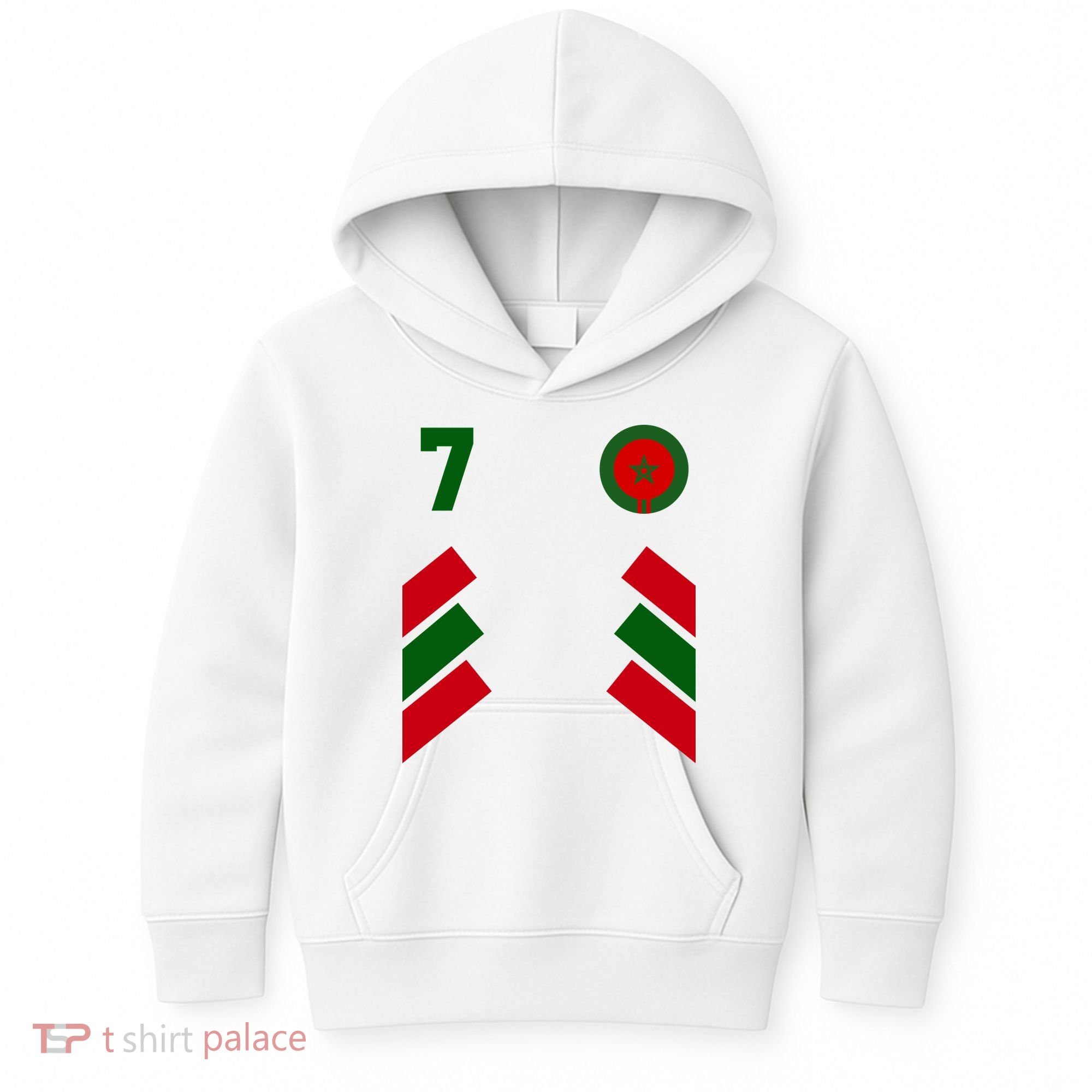 Morocco Team Sport Number 7 Kids Hoodie