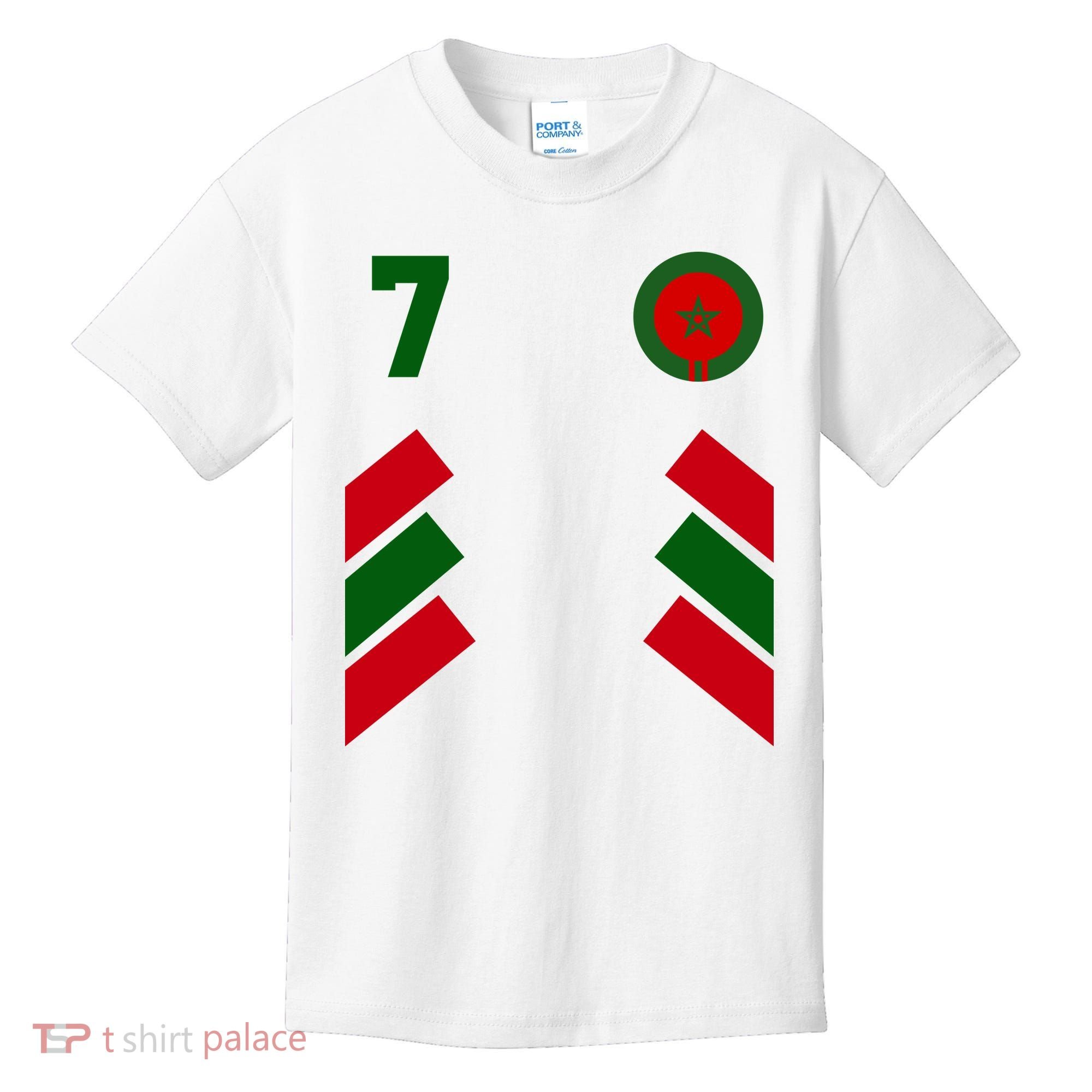 Morocco Team Sport Number 7 Kids T-Shirt