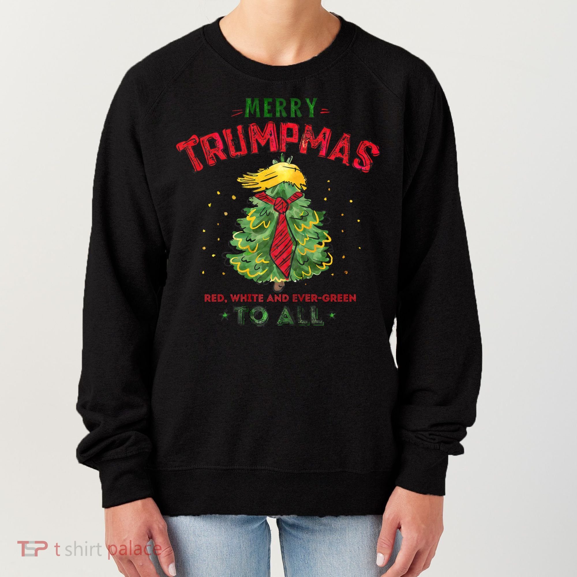 Merry Trumpmas Santa Trump Christmas Women's Sweatshirt