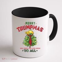 Merry Trumpmas Santa Trump Christmas Coffee Mug thumb 1