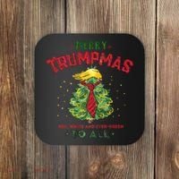 Merry Trumpmas Santa Trump Christmas Coaster thumb 0