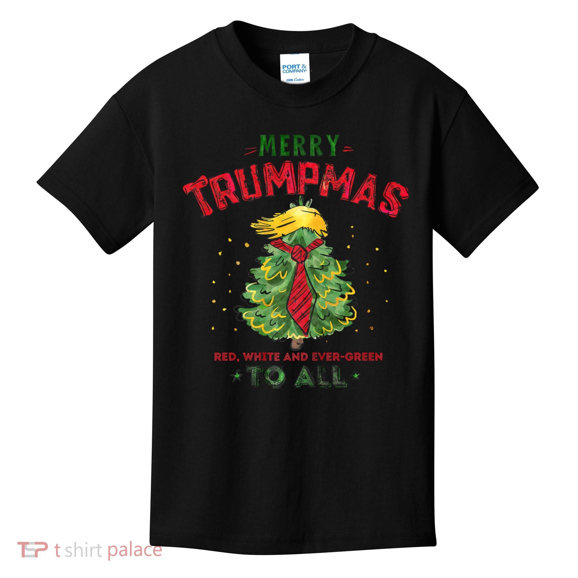 Merry Trumpmas Santa Trump Christmas Kids T-Shirt