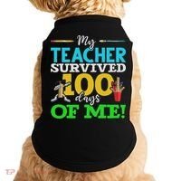 My Teacher Survived 100 Days Of Me Dab 100 Days Of School Doggie Tank thumb 0