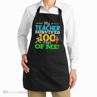 My Teacher Survived 100 Days Of Me Dab 100 Days Of School Apron thumb 2