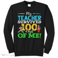 My Teacher Survived 100 Days Of Me Dab 100 Days Of School Sweatshirt thumb 0