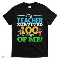 My Teacher Survived 100 Days Of Me Dab 100 Days Of School T-Shirt thumb 0