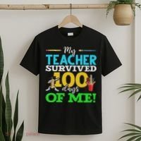 My Teacher Survived 100 Days Of Me Dab 100 Days Of School T-Shirt thumb 2