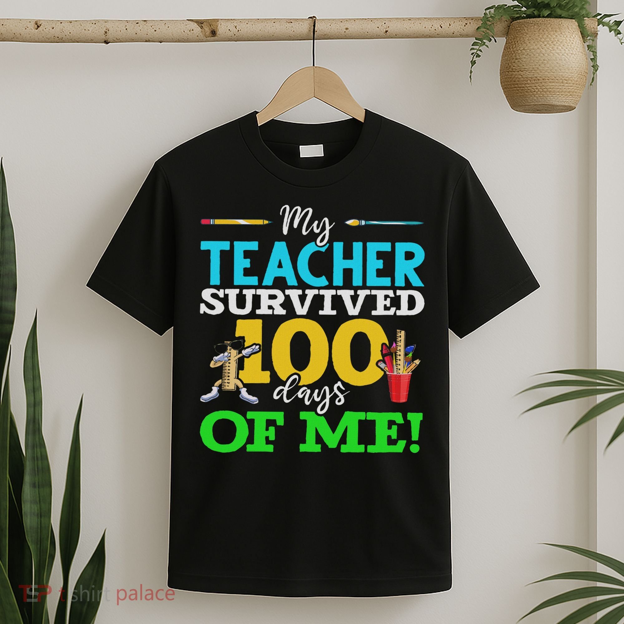 My Teacher Survived 100 Days Of Me Dab 100 Days Of School T-Shirt