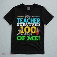 My Teacher Survived 100 Days Of Me Dab 100 Days Of School T-Shirt thumb 5