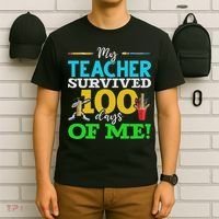 My Teacher Survived 100 Days Of Me Dab 100 Days Of School T-Shirt thumb 6
