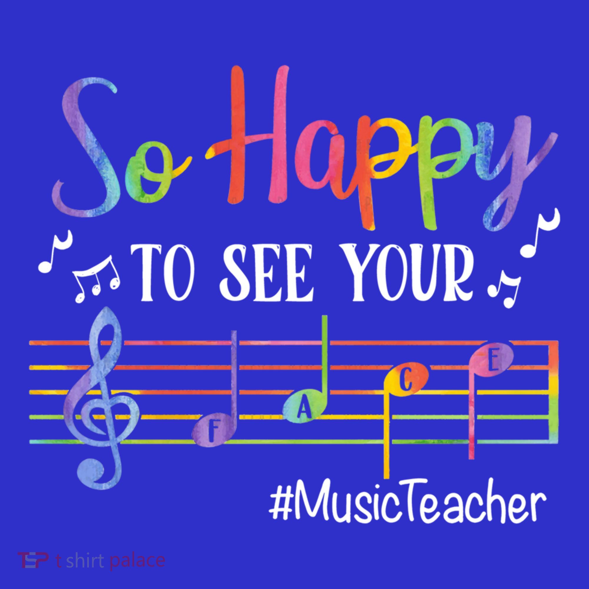 Music Teacher So Happy To See Your Face Back To School Funny Cute Gift Women's Tank Top