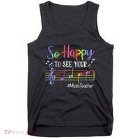 Music Teacher So Happy To See Your Face Back To School Funny Tank Top thumb 0