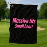 Massive Tits Small Heart Golf Towel thumb 1