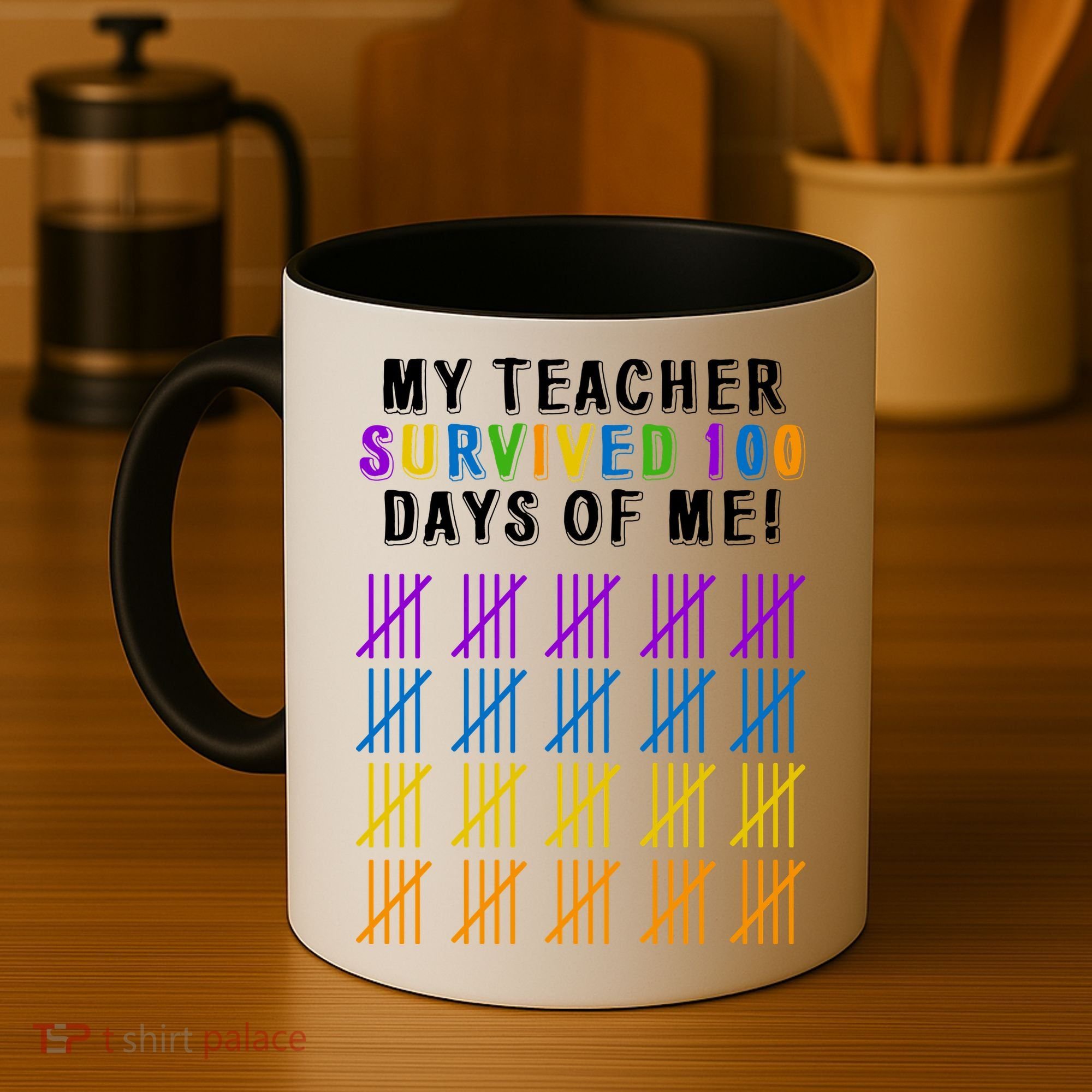 My Teacher Survived 100 Days Of Me Funny Coffee Mug