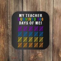 My Teacher Survived 100 Days Of Me Funny Coaster thumb 0