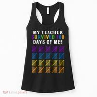 My Teacher Survived 100 Days Of Me Funny Women's Tank Top thumb 0