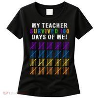 My Teacher Survived 100 Days Of Me Funny Women's T-Shirt thumb 0
