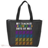 My Teacher Survived 100 Days Of Me Funny Tote Bag thumb 0
