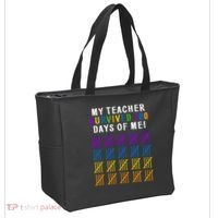 My Teacher Survived 100 Days Of Me Funny Tote Bag thumb 2