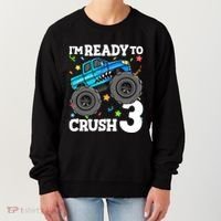 Monster Truck Shark 3rd Birthday Boy 3 Three Women's Sweatshirt thumb 0