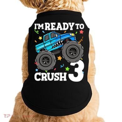 Monster Truck Shark 3rd Birthday Boy 3 Three Doggie Tank